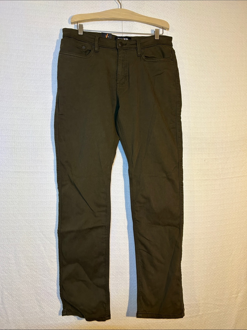 Men’s Straight Jeans in Olive Green